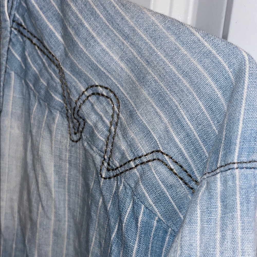 Armani Jeans Light Blue Striped Shirt. READ. - Picture 3 of 10